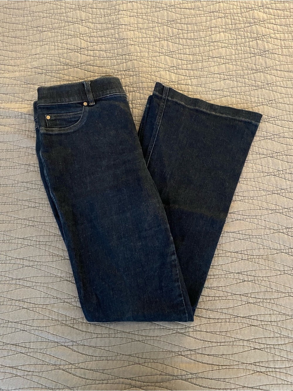 SPANX Bootcut Flare High Rise Dark Wash Jeans Size XL